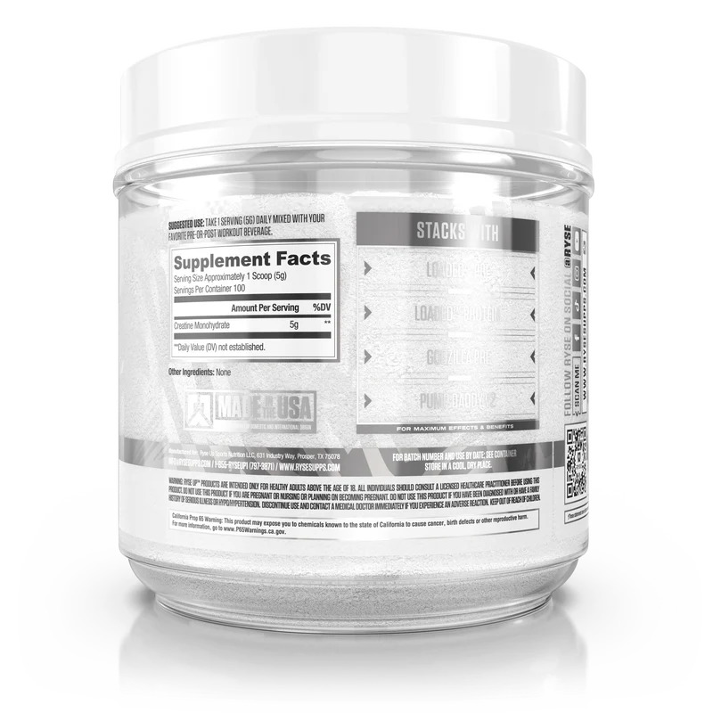 RYSE CREATINE MONOHYDRATE 100 SERV