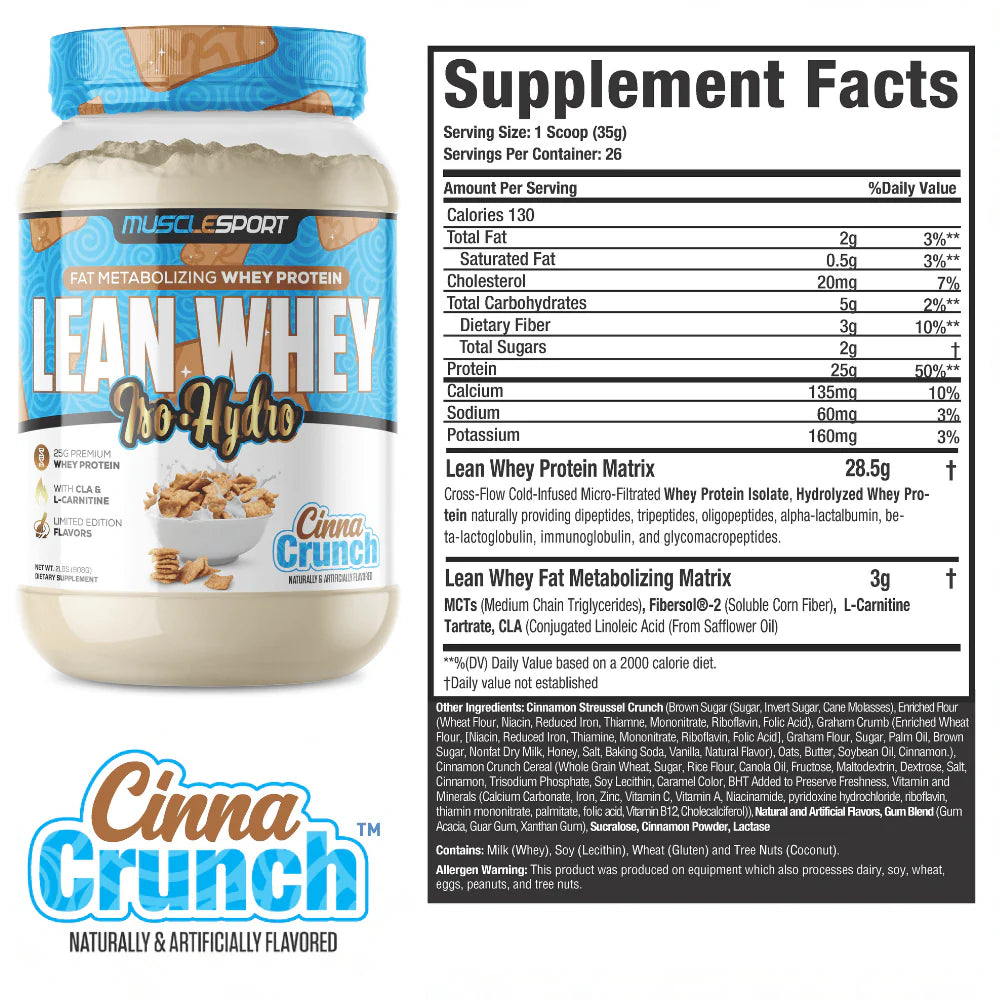 LEAN WHEY ISO HYDRO CINNA CRUNCH