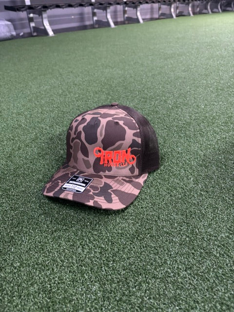 IRON HOUSE HAT CAMO/ORANGE