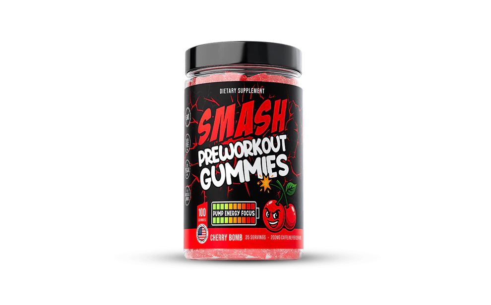 SMASH PRE WORKOUT GUMMIES CHERRY BOMB