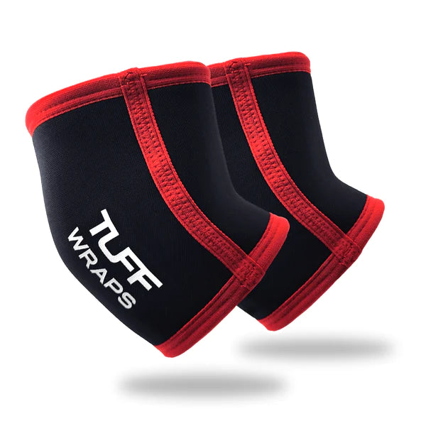 TUFF Elbow Sleeves 5mm Black/Red (pair)