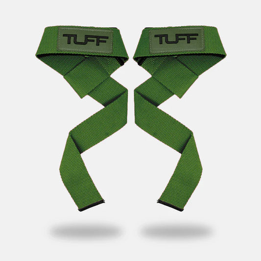 TUFF LIFTING STRAPS PREMIUM PADDED - MILITARY GREEN
